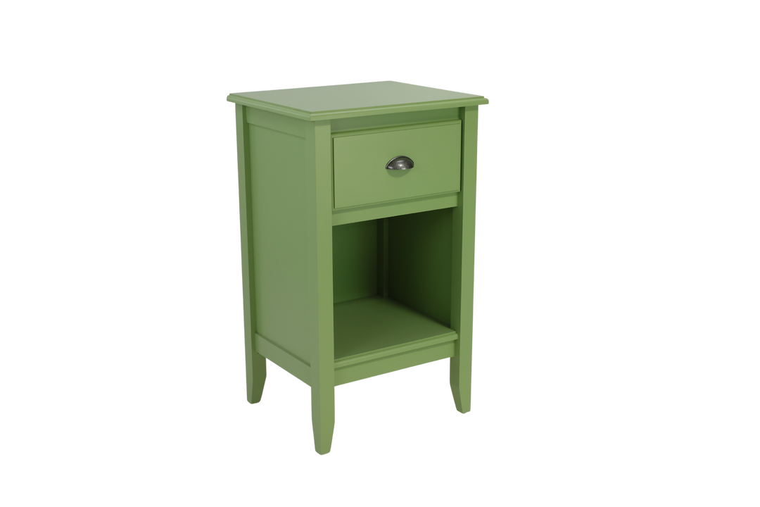 1-Drawer  Nightstand  with Cup Pull in Foliage