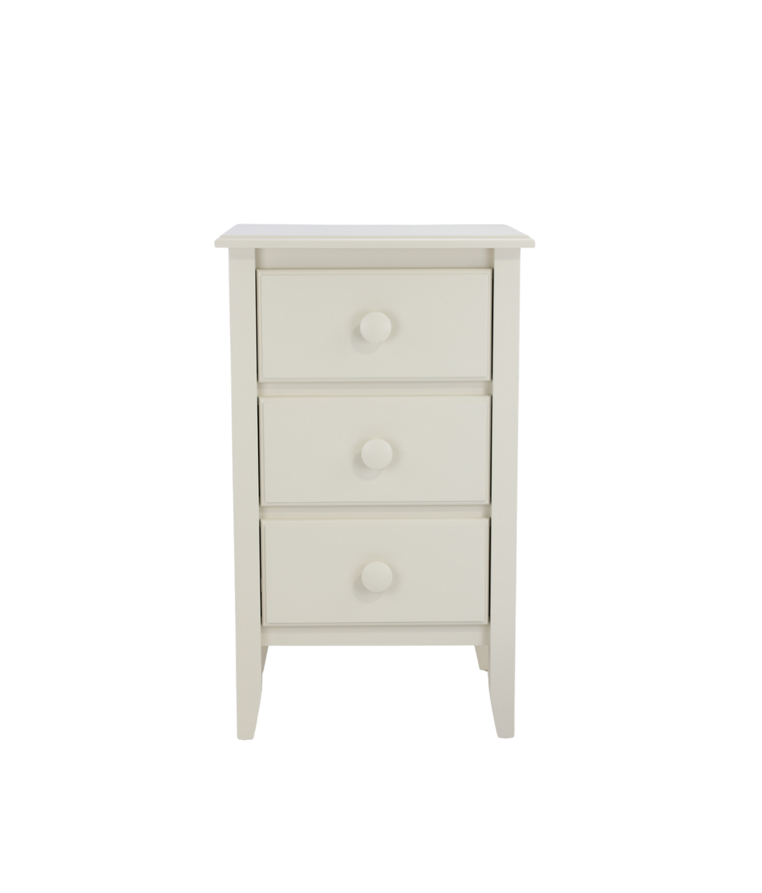 3-Drawer Nightstand with Barnboard Panels and Large Mushroom Knobs in Hammock