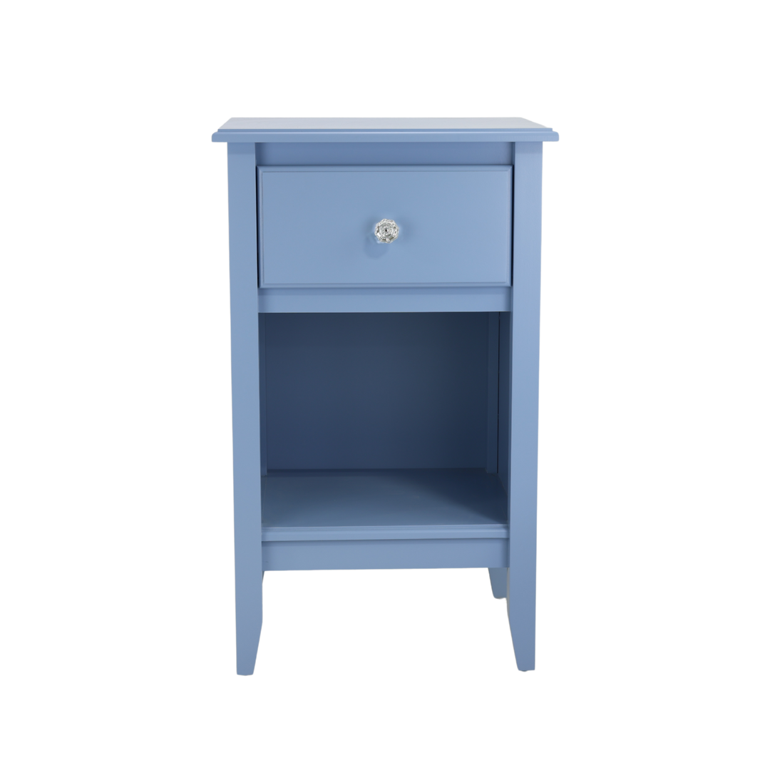 1-Drawer Nightstand in Heron with Crystal Knob