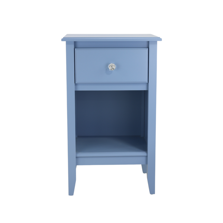 1-Drawer Nightstand in Heron with Crystal Knob