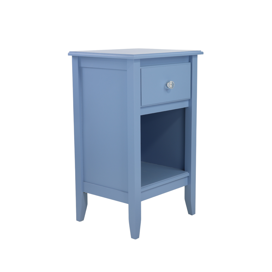 1-Drawer Nightstand in Heron with Crystal Knob