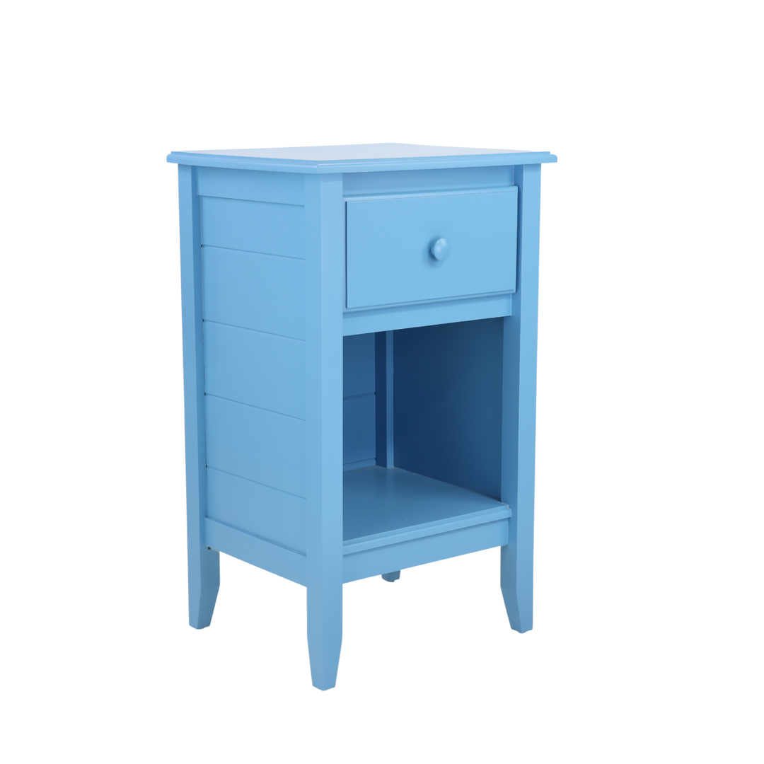 1-Drawer Nightstand in Sailor with Small Mushroom Knob