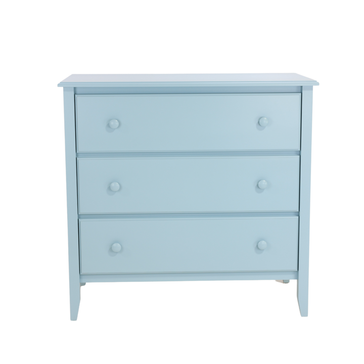 3-Drawer Wide Chest with Small Mushroom Knobs in Provence