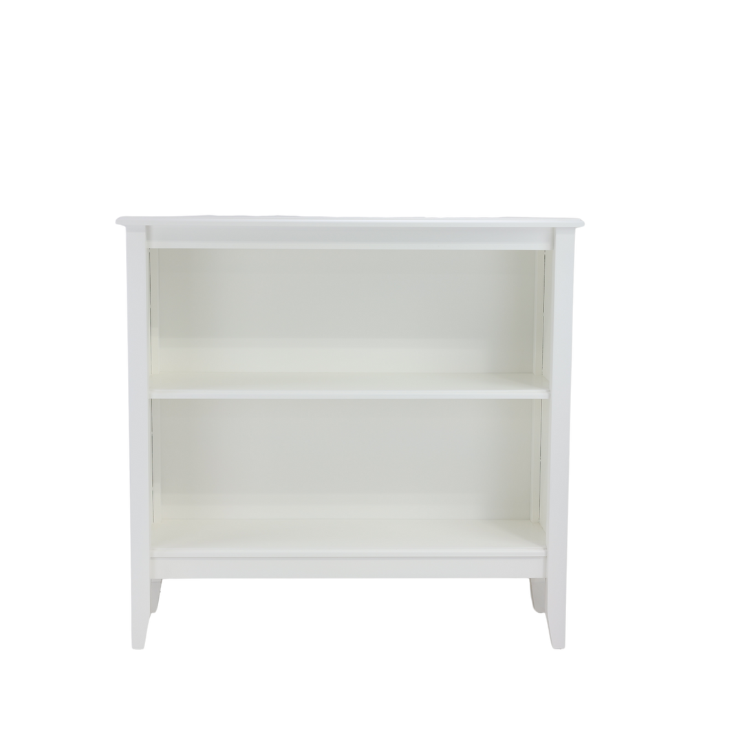 Low Wide Bookcase with Smooth Panels in Birch