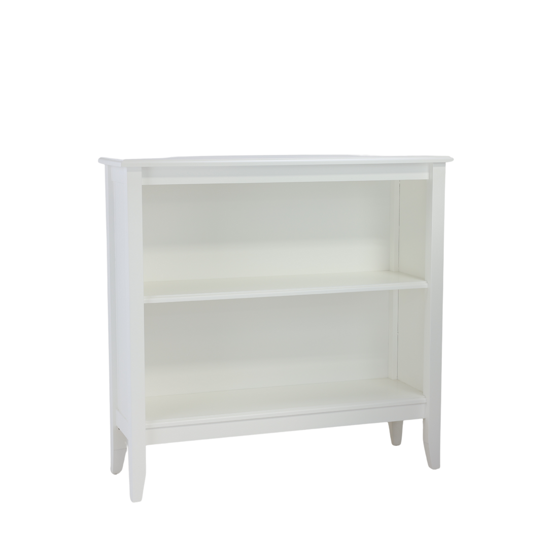 Low Wide Bookcase with Smooth Panels in Birch