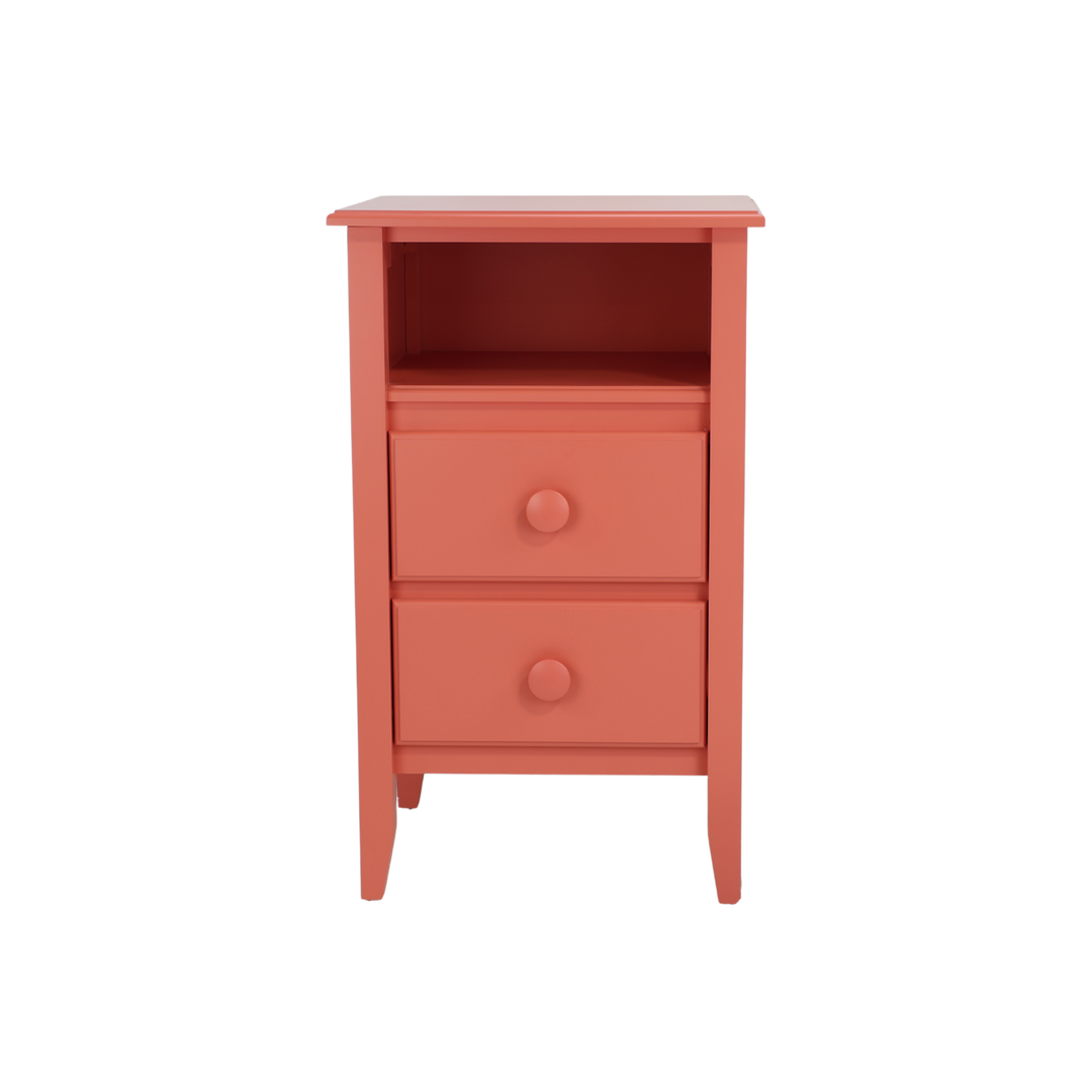2-Drawer Open-Top Nightstand in Conch