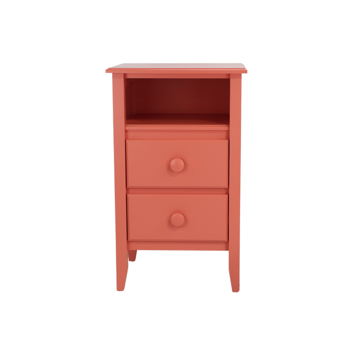 2-Drawer Open-Top Nightstand in Conch