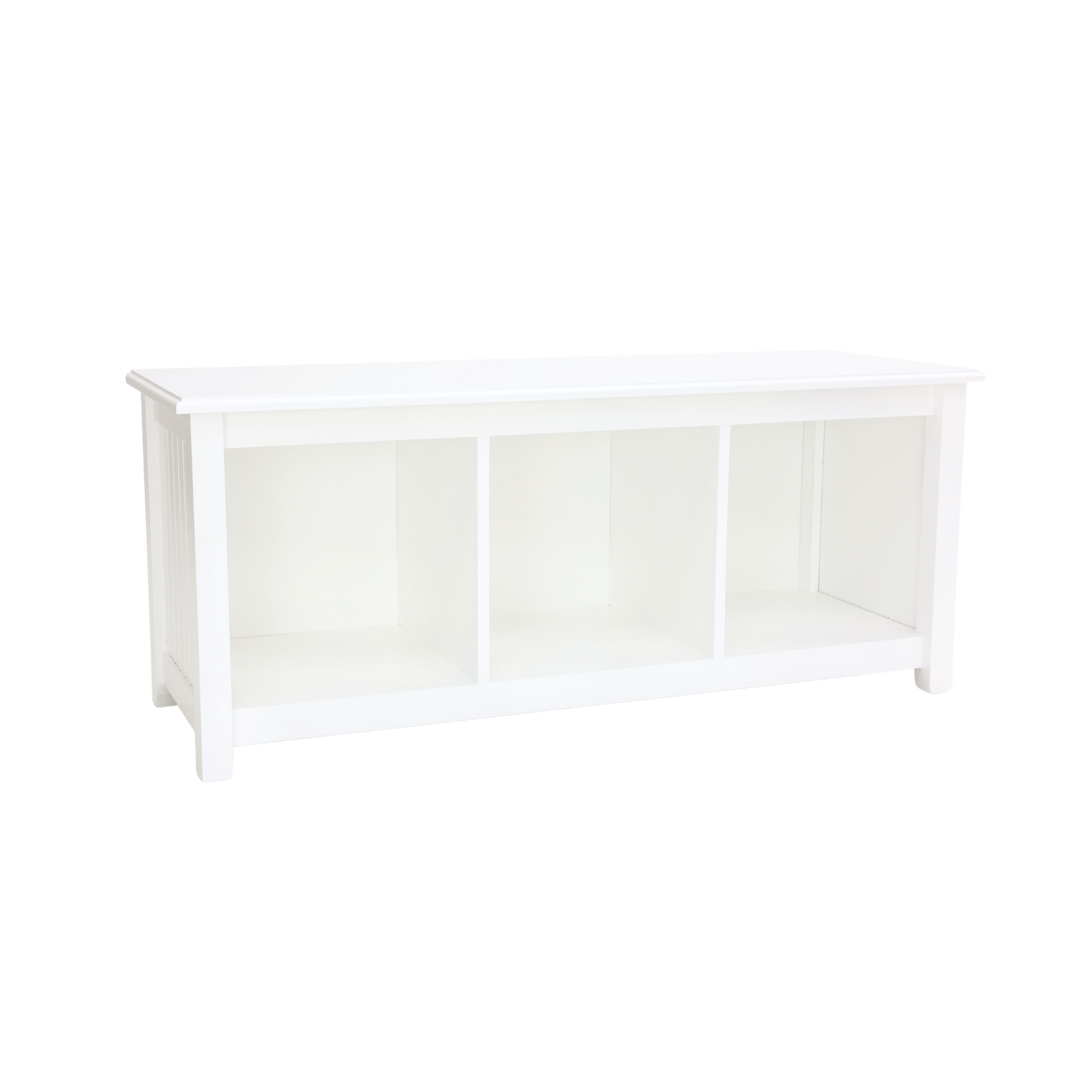 Anchor Storage Bench with Beadboard Panels in Sugar