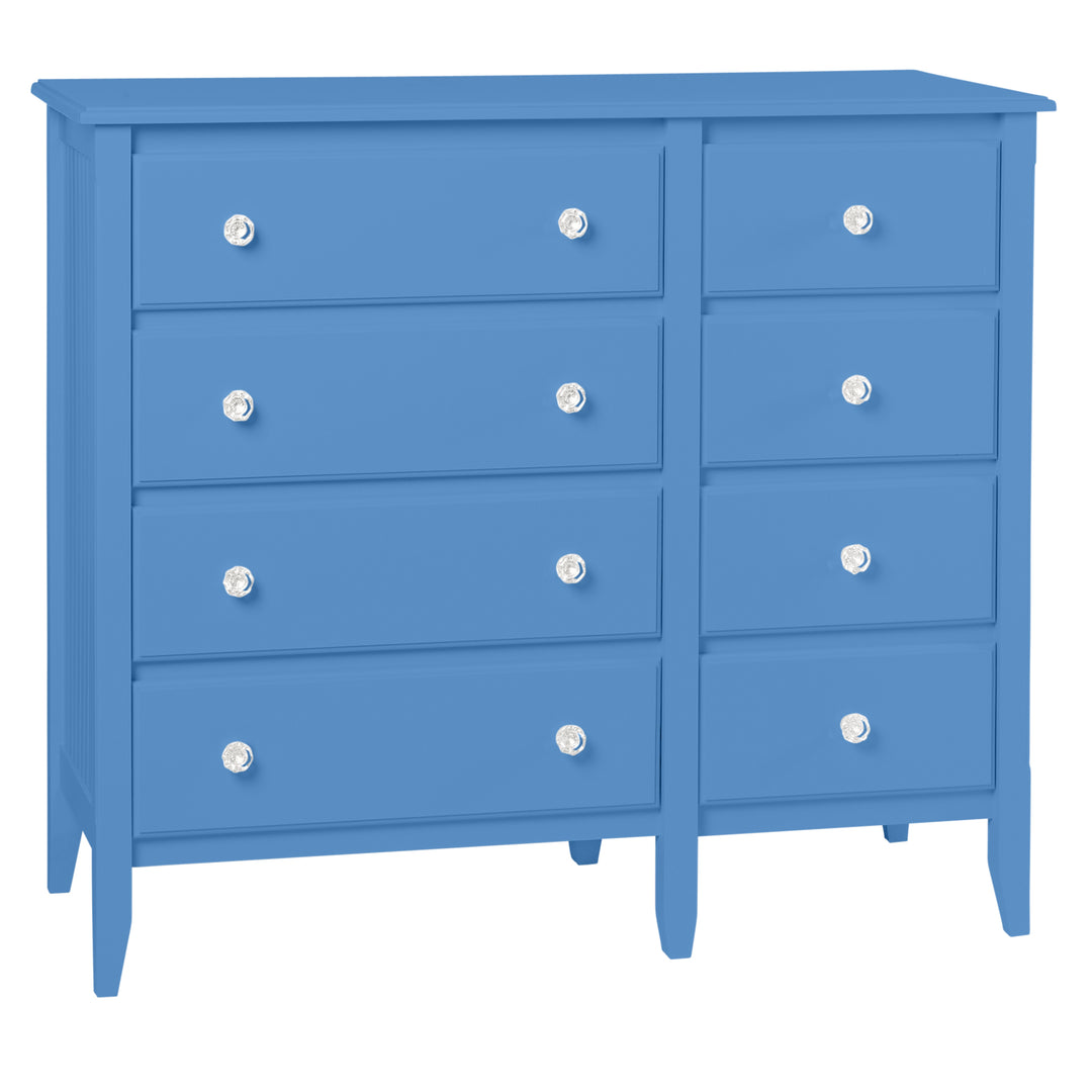 8-Drawer Chest Lingerie Combo with Small Mushroom Knobs in Heron